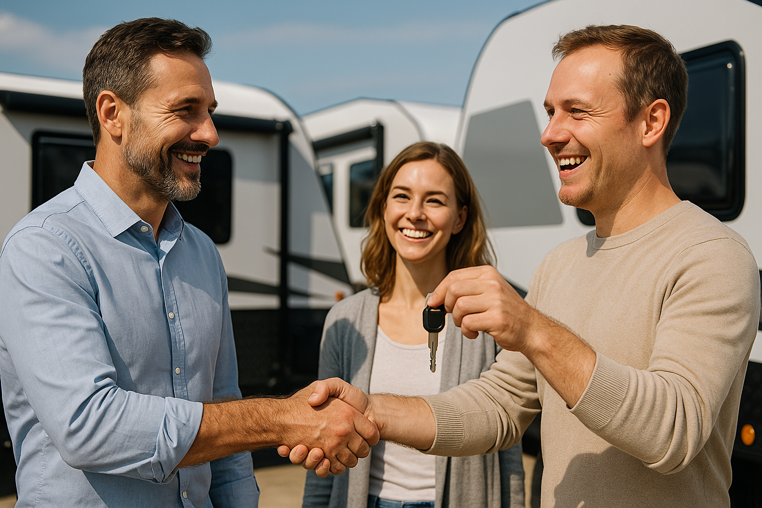 Handing the keys over for a new Fantasy Caravan