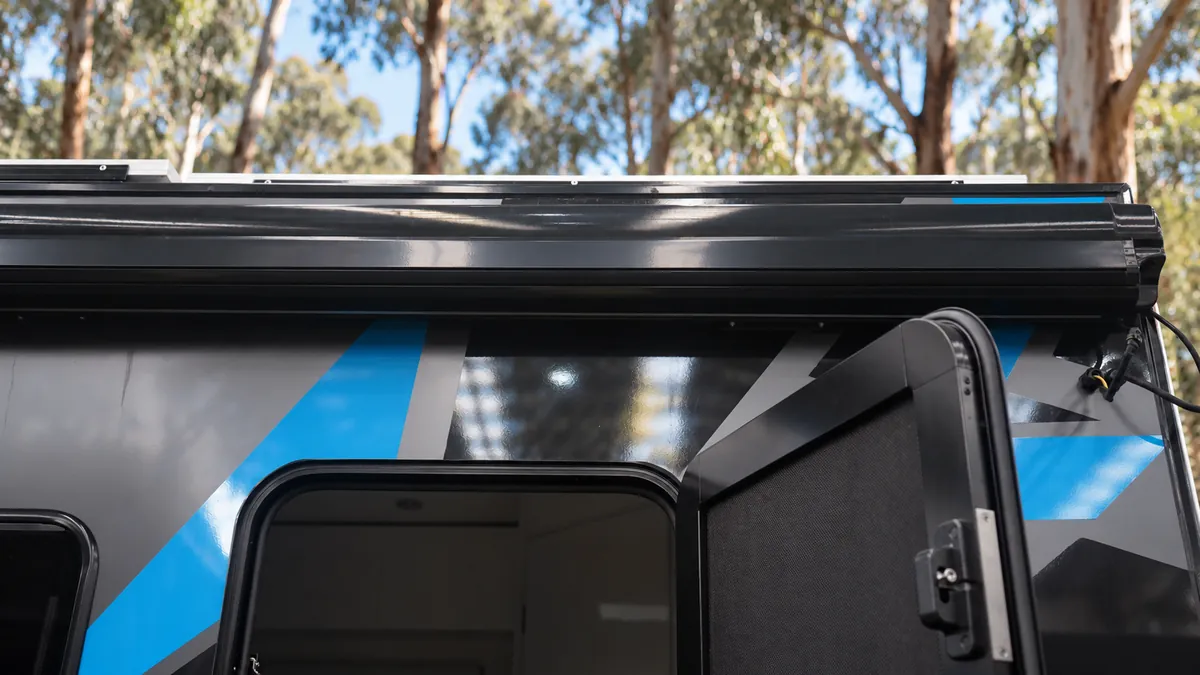 Cassette awning on a Fury 48V