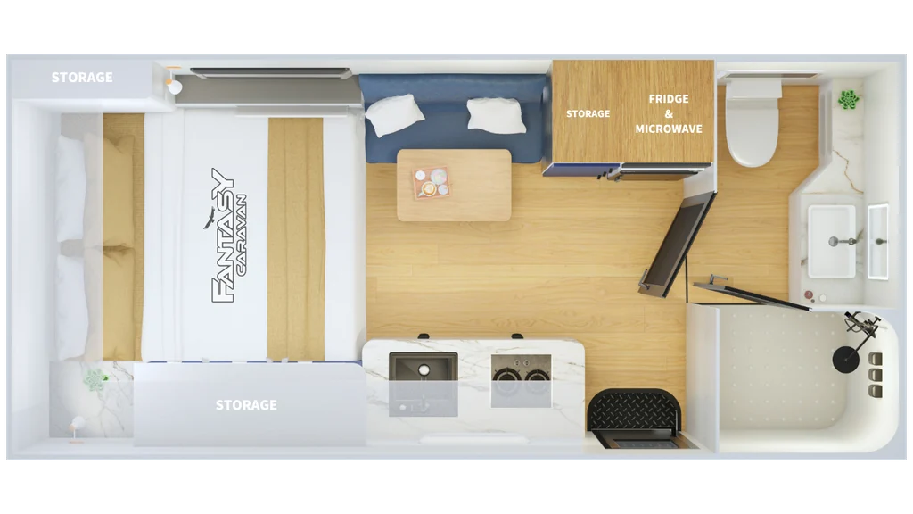 Frontier 16D Pop-Top floor plan