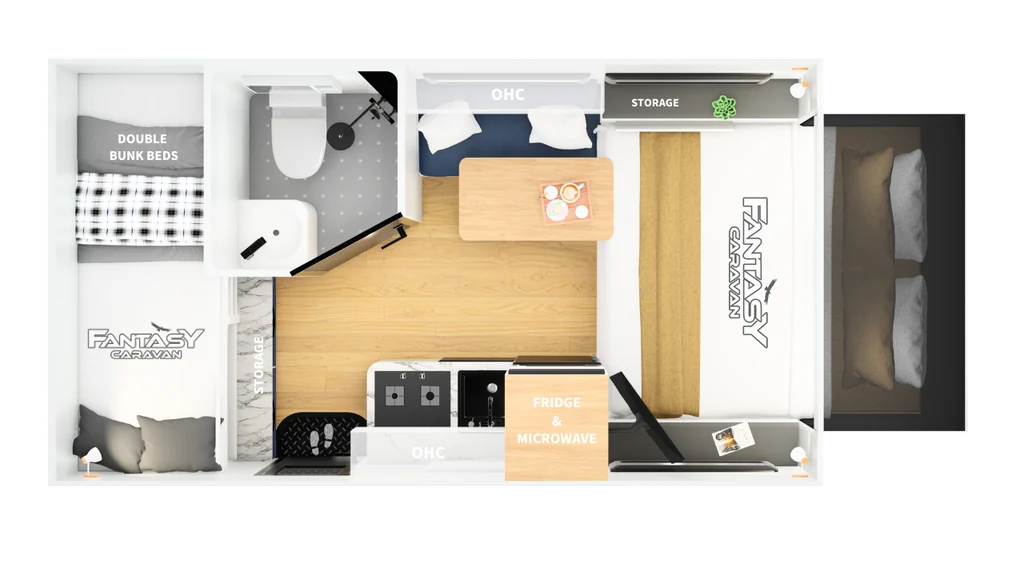 Frontier 16F Pop-Top floor plan